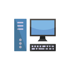 desktop computer icon design vector template