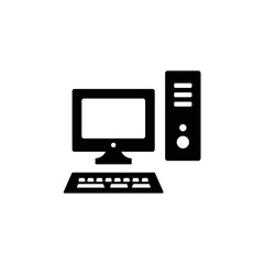 desktop computer icon design vector template