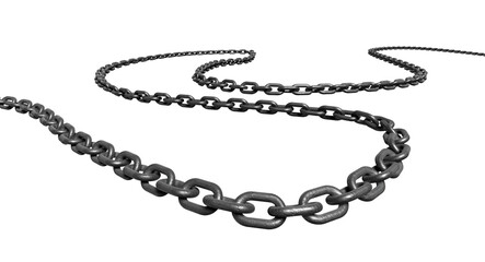 3d illustration of chain isolated on white background