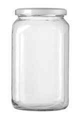 1000 ml glass jar with white lid