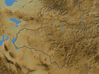 Dzavhan, Mongolia. Physical. No legend