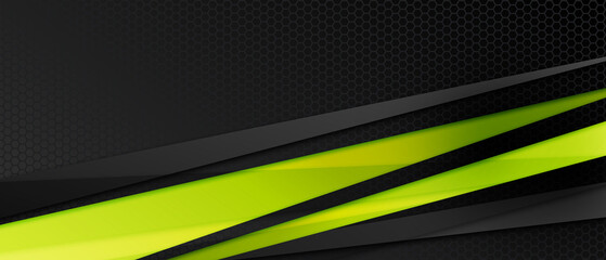 black and green glossy abstract corporate background