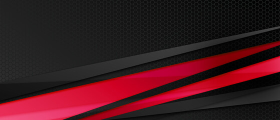 Fototapeta premium black and red glossy abstract corporate background