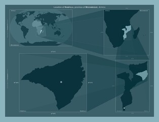 Nampula, Mozambique. Described location diagram