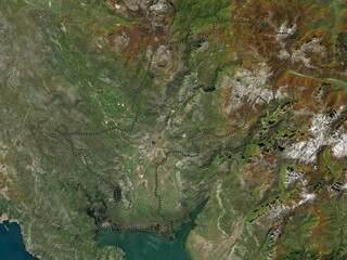 Podgorica, Montenegro. Low-res satellite. No legend