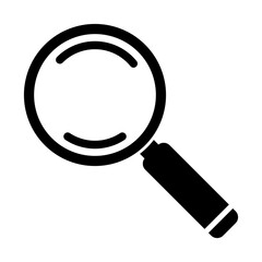 Magnifying glass icon. Search icon, vector magnifier or loupe sign.