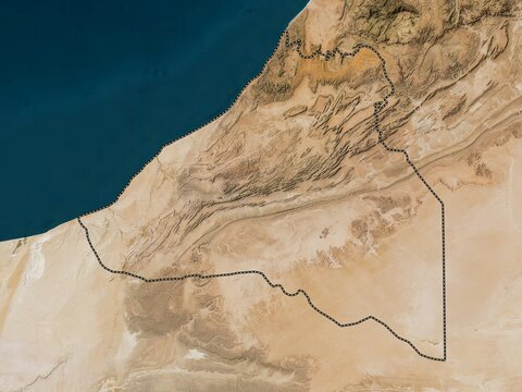 Guelmim-Oued Noun, Morocco. Low-res satellite. No legend