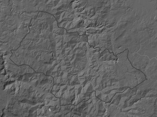 Naklejka premium Bijelo Polje, Montenegro. Grayscale. No legend