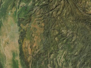 Naklejka na ściany i meble Shan, Myanmar. Low-res satellite. No legend