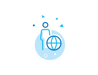 Global Business Stroke Line Icon