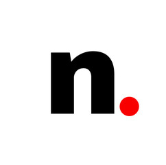 N brand name initial letter icon. N monogram.