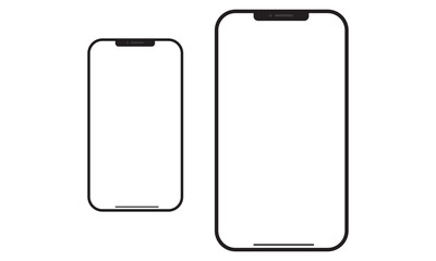 Mockup Iphone 10, 10s, 11, 11 pro, and new iphone 12, 12 pro, 12 mini 13, 13 pro, 13 pro max, 14, 14 pro, 14 pro max. Mock up screen iphone. Vector illustration