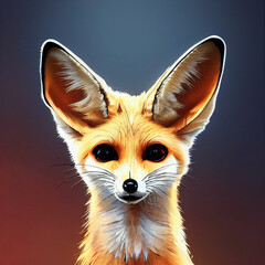 Obraz premium Fennec Fox Oil Painting