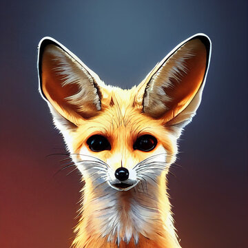 Fennec Fox Oil Painting