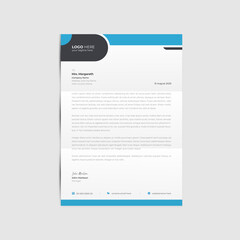Modern business style letterhead template vector

