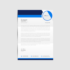 Creative modern corporate letterhead template design

