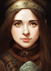 Fantasy RPG character portrait, D&D, digital art
