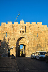 Lion Gate of the Old City in Jerusalem.