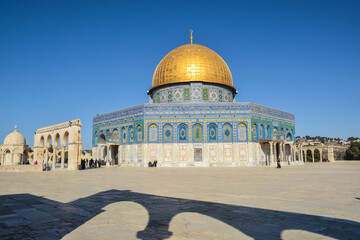 Mosque Dome of the Rock in Jerusalem.