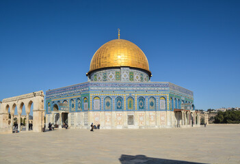 Mosque Dome of the Rock in Jerusalem.