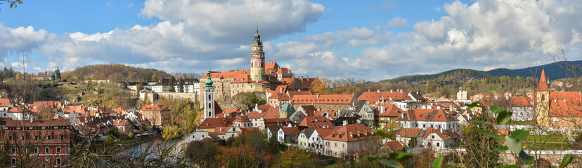 Obraz premium Panorama of the Czech Krumlov.