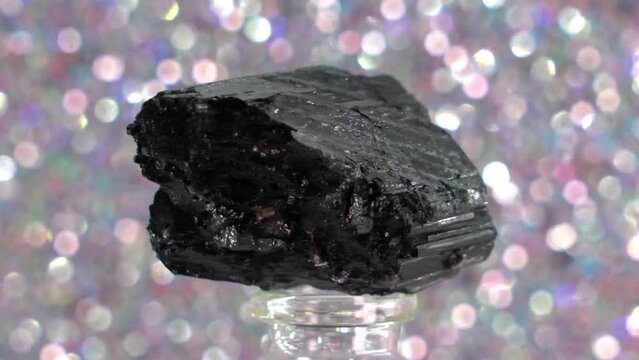 Tourmaline unprocessed in black
