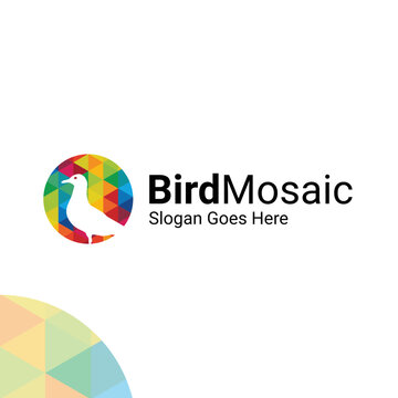 Colorful Birds Mosaic Logo