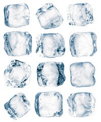 ice cubes isolated on white background - 542057935