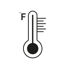 Thermometer icon. Temperature  symbol  fahrenheit  instrumnet isolated on white background.Vector illustration