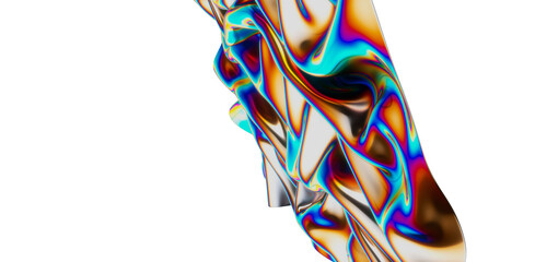 Fototapeta premium Abstract line fluid colors backgrounds. Trendy Vibrant Fluid Colors. 3d render