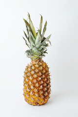 Pineapple on a white background. Tropical fruit