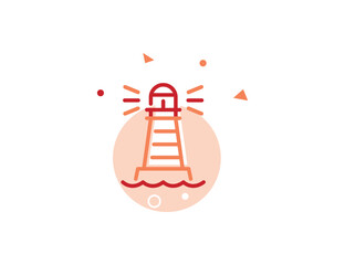 Light House Stroke Line Icon