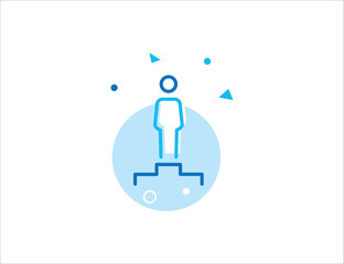 Podium Stroke Line Icon
