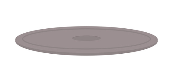 Manhole cover semi flat color vector object. Editable element. Full sized item on white. Sewerage system access. Public utility simple cartoon style illustration for web graphic design and animation