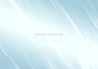 Tech abstract minimal striped blue background. Geometric vector design