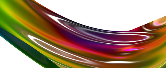 Abstract line fluid colors backgrounds. Trendy Vibrant Fluid Colors. 3d render