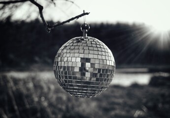 disco ball with lights