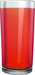 Glass with red juice
