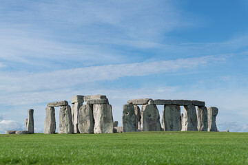 Stonehenge with Blue Sky and No People