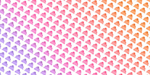 pink, orange watercolor tree pattern. Summer flora background. Beautiful plant illustration. Sketch texture hand drawing art. Fir woods aquarelle card. Design pine elements. Isolated background