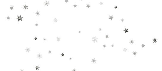 golden openwork shiny snowflakes, star, 3D rendering.