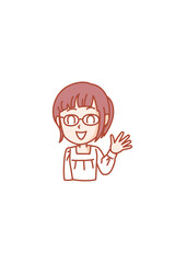 ニコニコ微笑んで、親しみやすい雰囲気の若い女性