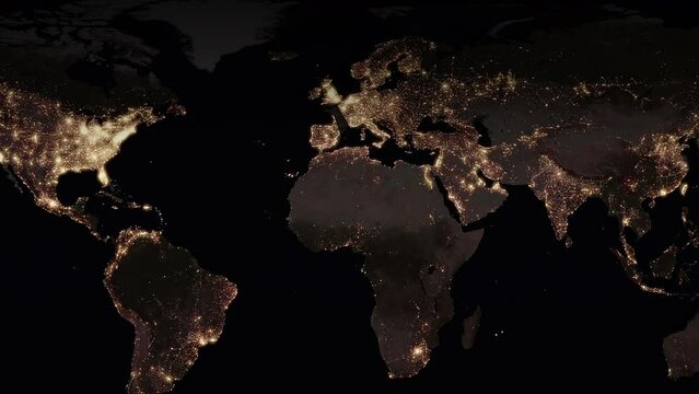 Power outage in Europe. A map of the night lights going dark across the European continent.
