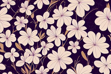 Floral brush strokes seamless pattern background for fashion prints, graphics, backgrounds and crafts