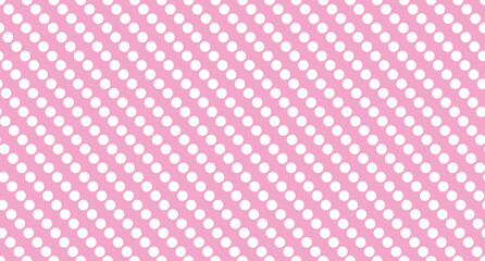 Seamless polka dot pattern. Vector repeating texture. Polka dot with color pastel background. Pink polka dot pattern. Pink polka wrapping texture. Vector illustration