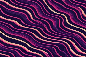 Fototapeta premium Abstract pink psychedelic waves print background. 1970s trippy seamless pattern. Marble acrylic pattern.
