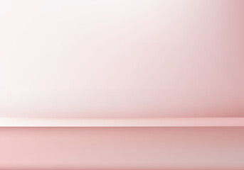Fototapeta premium Empty pastel pink color studio room minimal background