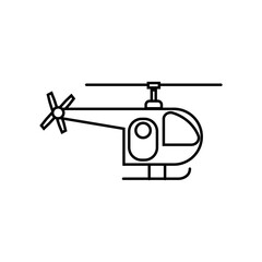 Helicopter thin line sign. Air Transport eps ten