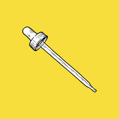 Illustration of Dropper. Hand drawn. - Vector