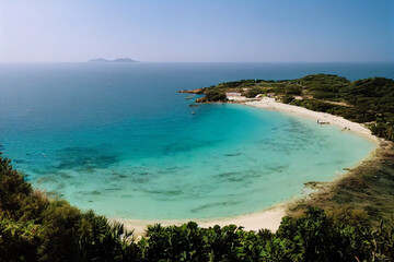 beach with sky and clouds